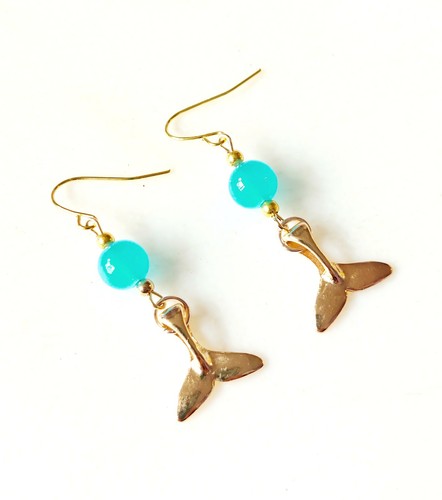 Whale tail earrings - tail, kc