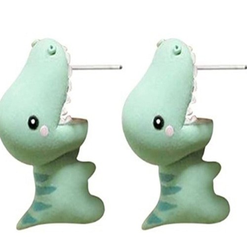 1pair cute animal bite earring - bite,
