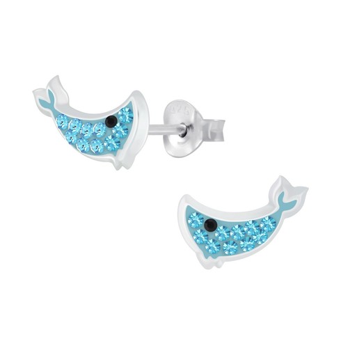 Girls light blue crystal whale - girls,