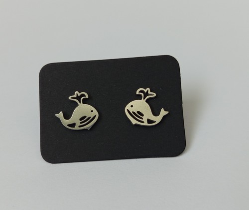 Cute whale earrings animal - cute, earrings,