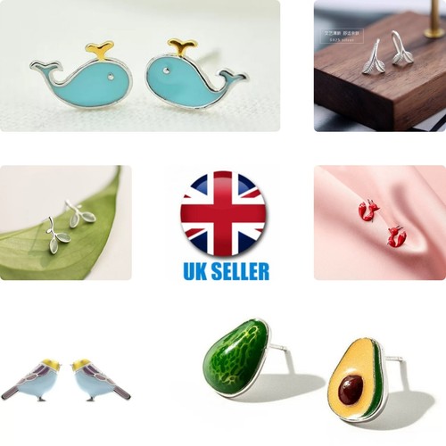S925 stud earrings silver - earrings, cute