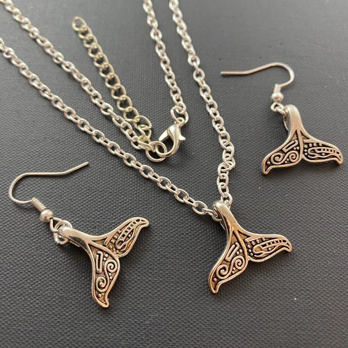 Set whale dolphin mermaid - whale,