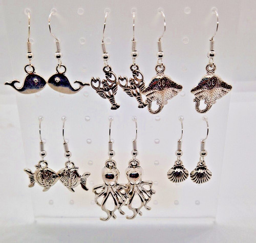 Sea ocean theme earrings - , on
