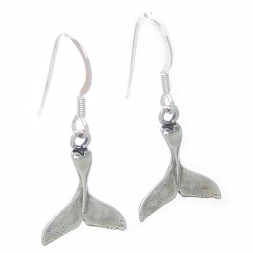 Whale tail sterling silver - tail,