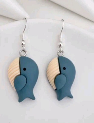 New whale sea stud - stud, blue