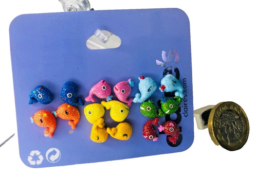 Earrings fish whale - earrings, claires