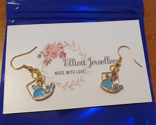 Whale earrings - whale,